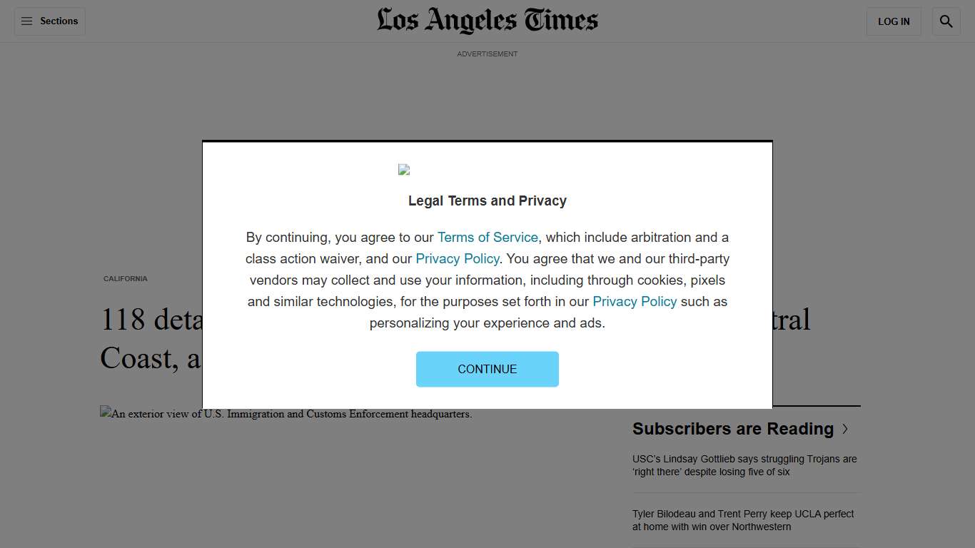 118 detained in Central Coast ICE raids; all criminals, DHS says - Los Angeles Times